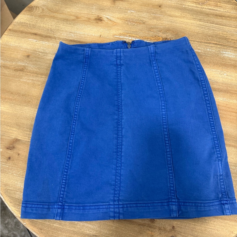 Free People Blue Denim Skirt
